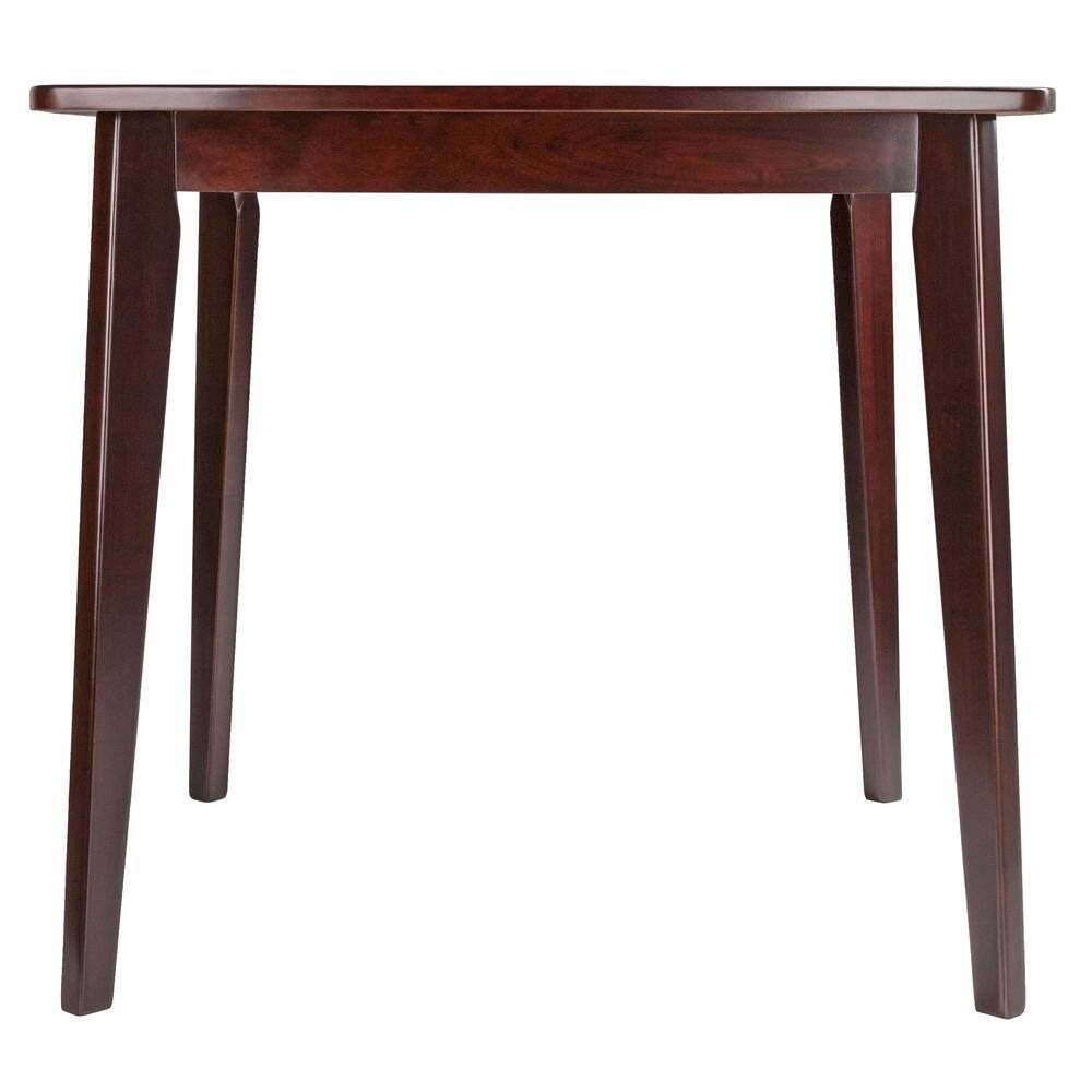 Left. FurniFact - Walnut Square Dining Table – Compact Solid Wood Kitchen Table for Small Spaces - Walnut.