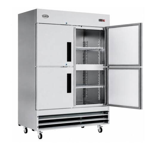 Alt View 5. Koolmore - 54 in. Commercial Stainless Steel Solid Half Door Reach-In Refrigerator 47 cu. ft. RIR-2D-SSHD - Stainless-Steel.