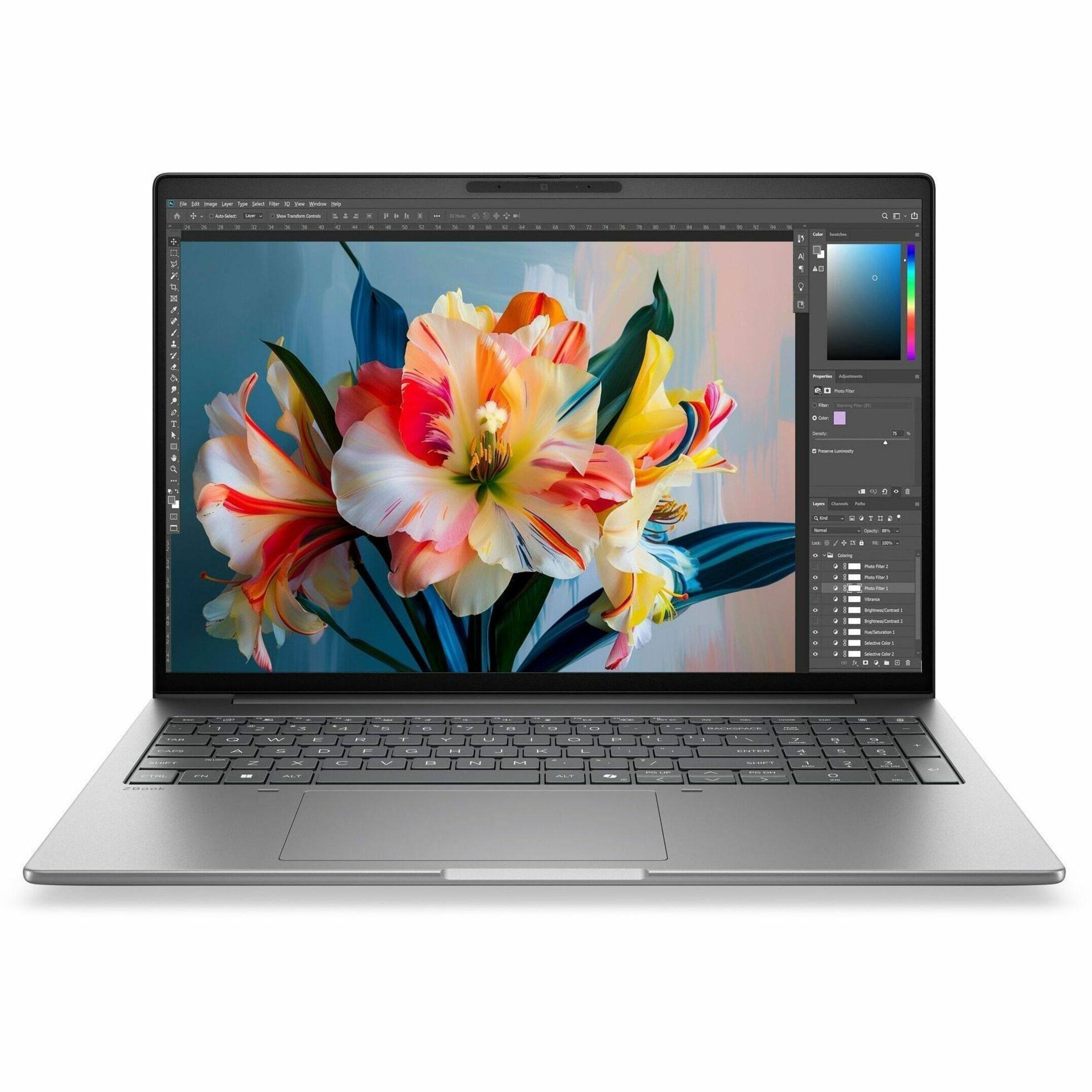 Alt View 22. HP - ZBook 8 G2i 16" IPS 1920 x 1200 (WUXGA) Laptop - Intel Core Ultra 7 with 16GB Memory - 512 GB SSD - Meteor Silver Aluminum, Gray.