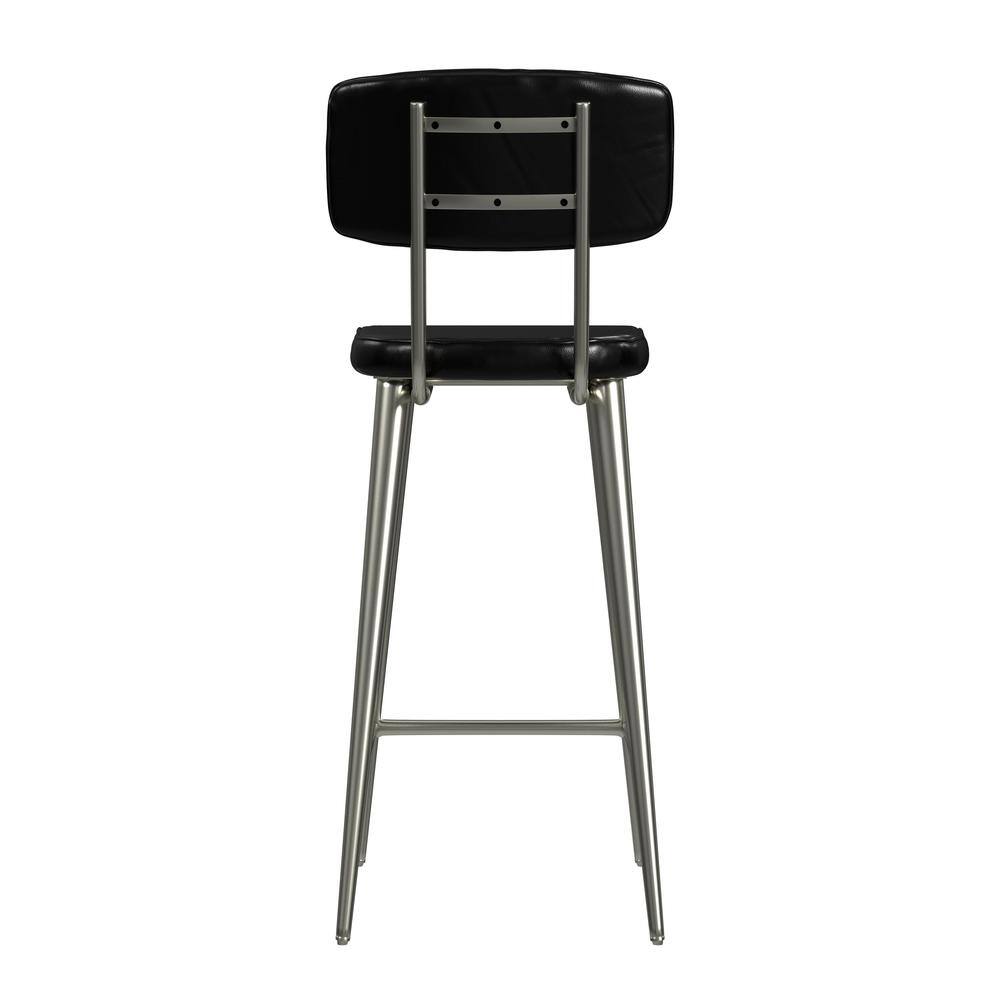 Left. Butler Specialty - Saddle Leather Rectangular 26" Counter Stool - Black.