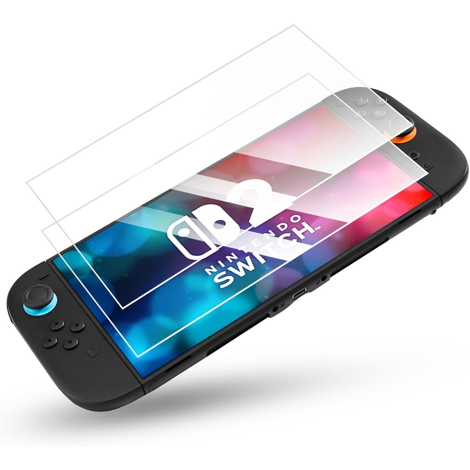 PARKER SLATER - 2 Pack Screen Protector for Nintendo Switch 2 2025, 9H Tempered Glass, Ultra Clear, Anti-Scratch, Touch Sensitive