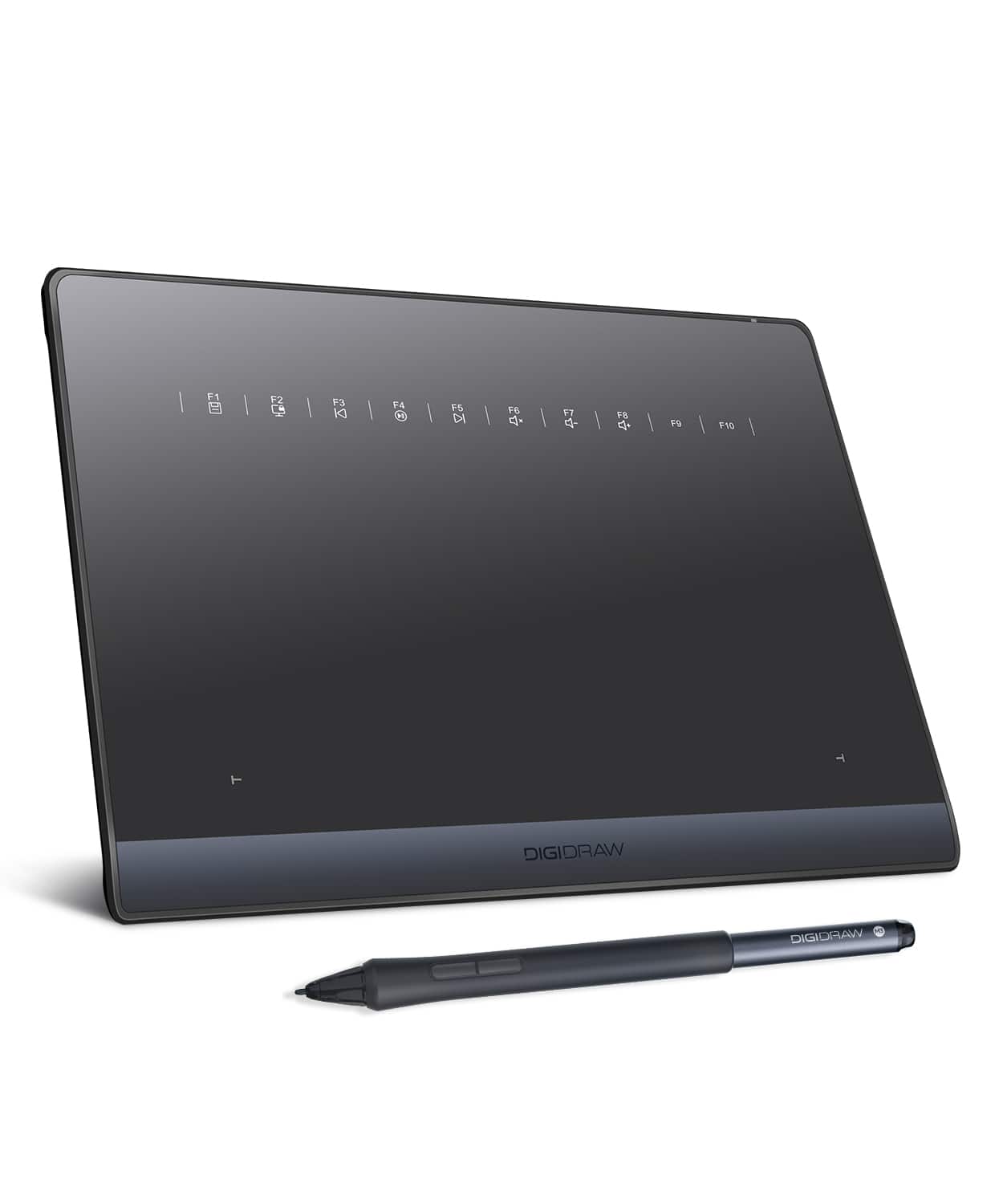 DigiDraw - TW410 Smart Bluetooth 6x4'' Graphic Drawing Tablet with 16384 Stylus Pen, For Mac, Windows and Chromebook - Black