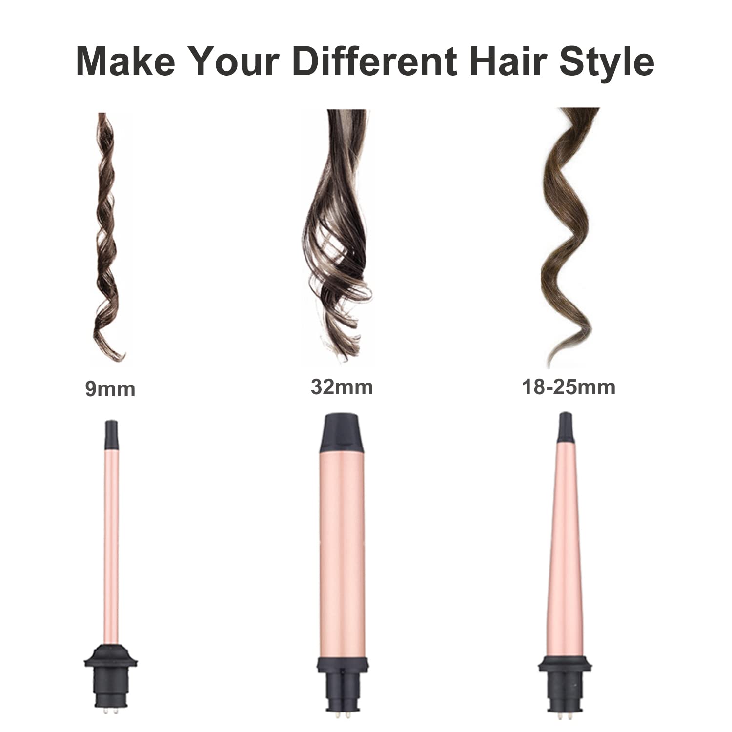 Make Your Different Hair Style

9mm

32mm

18-25mm