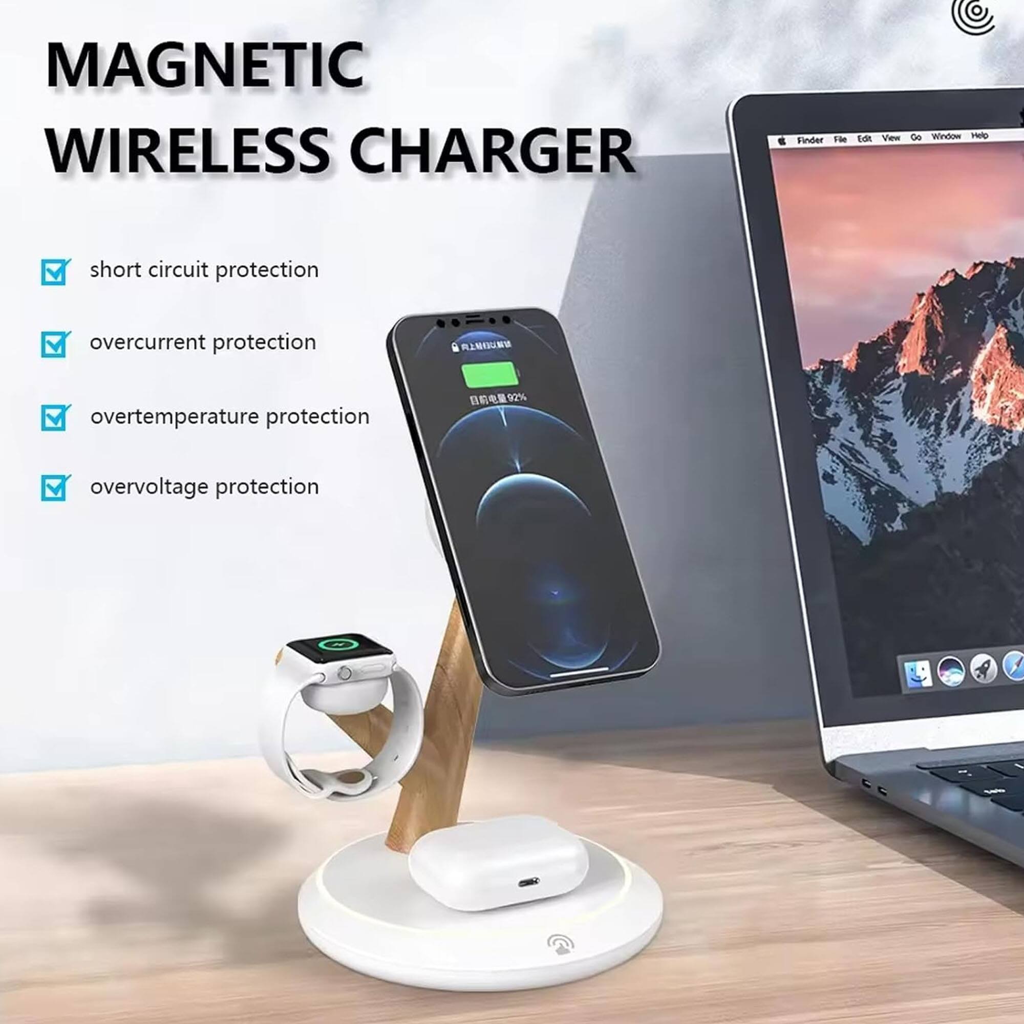 MAGNETIC WIRELESS CHARGER

- short circuit protection
- overcurrent protection
- overtemperature protection
- overvoltage protection
