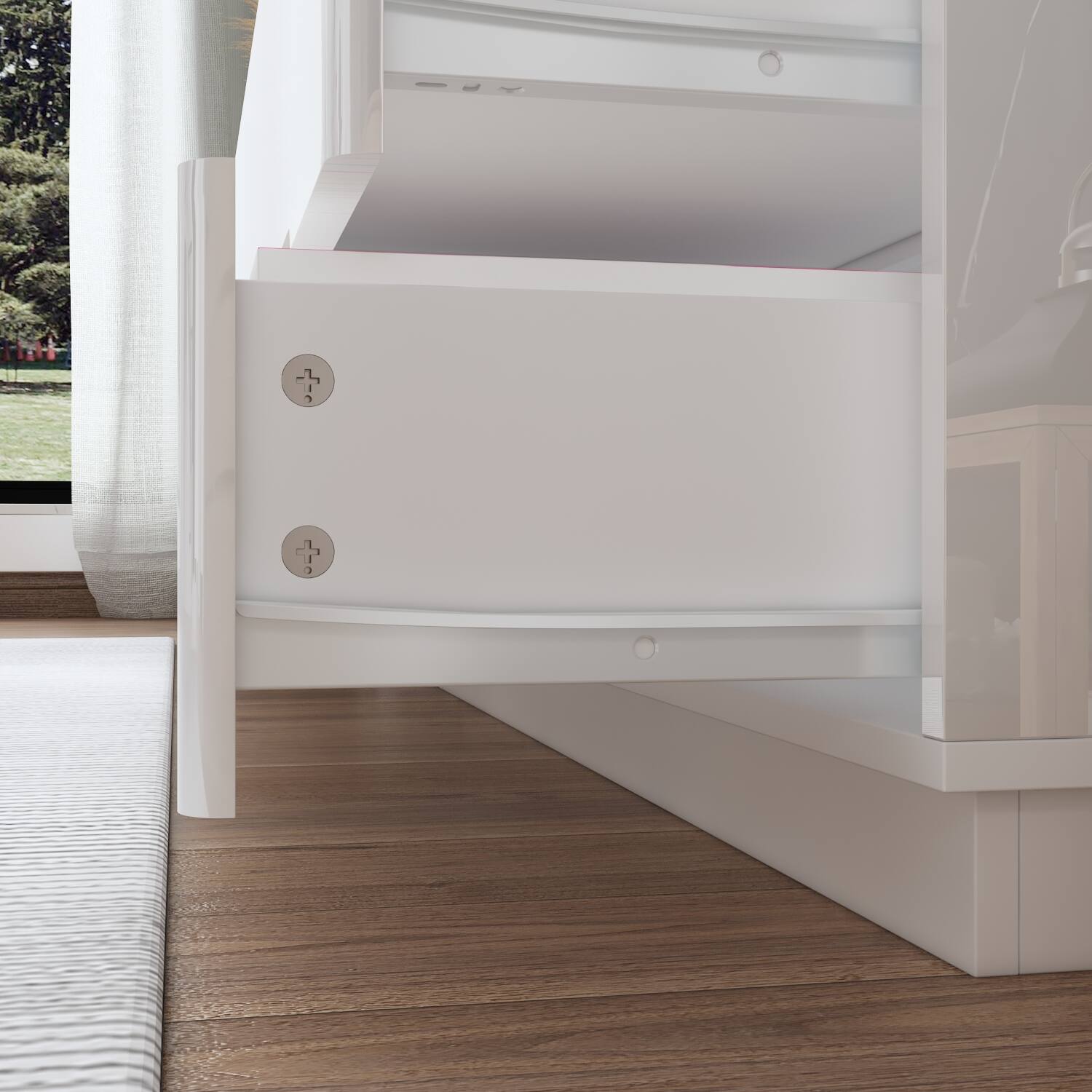 Alt View 8. Famapy - Famapy Horizontal Dresser: High - Gloss Finish & Spacious Storage for Modern Spaces - White.