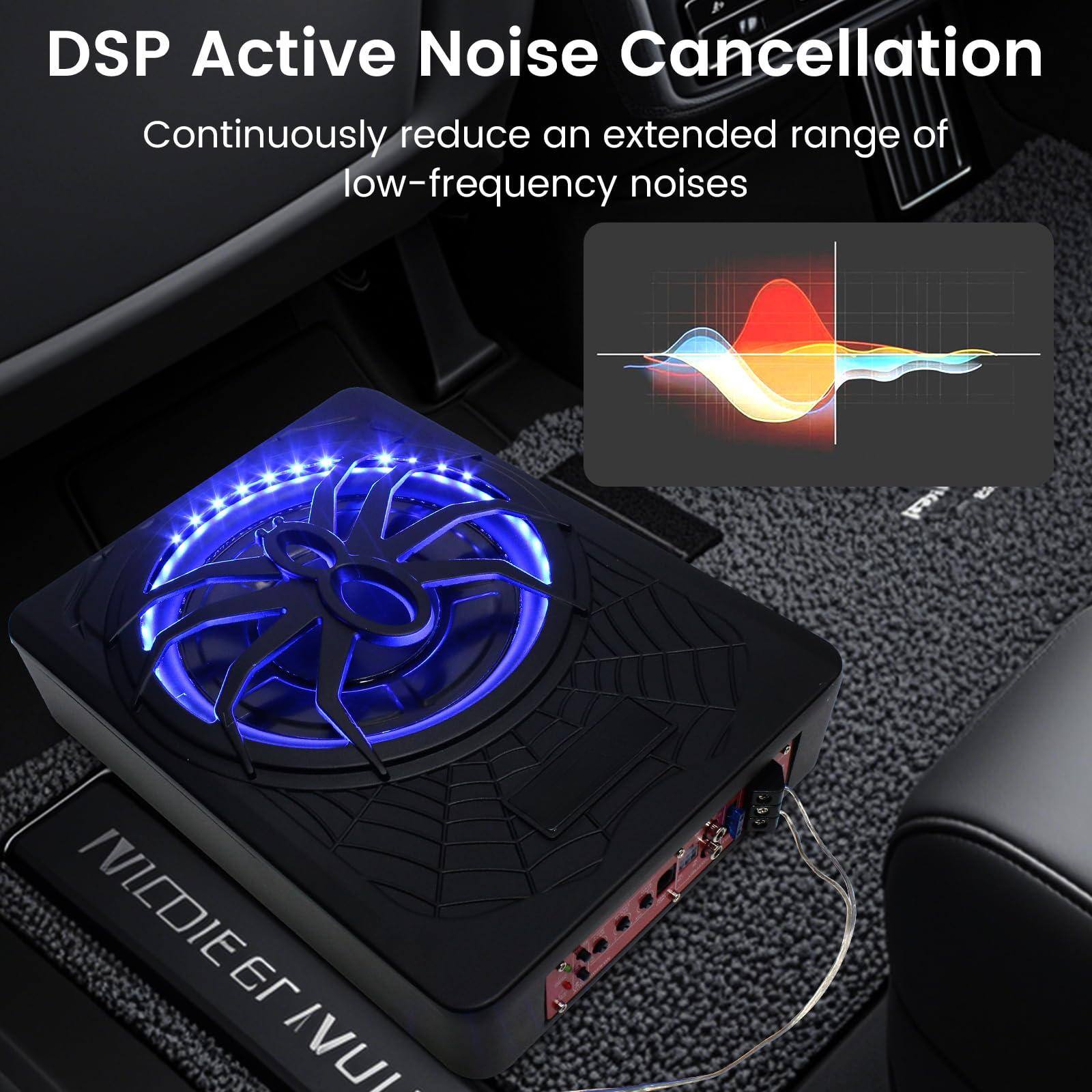 DSP Active Noise Cancellation  
Continuously reduce an extended range of low-frequency noises