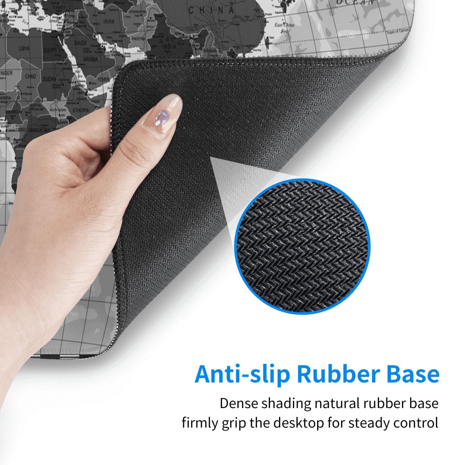 LIBYA EGYPT SAUDI ARABIA CHINA INDIA NIGER CHAD SUDAN YEMEN ETHIOPIA

Anti-slip Rubber Base  
Dense shading natural rubber base firmly grip the desktop for steady control