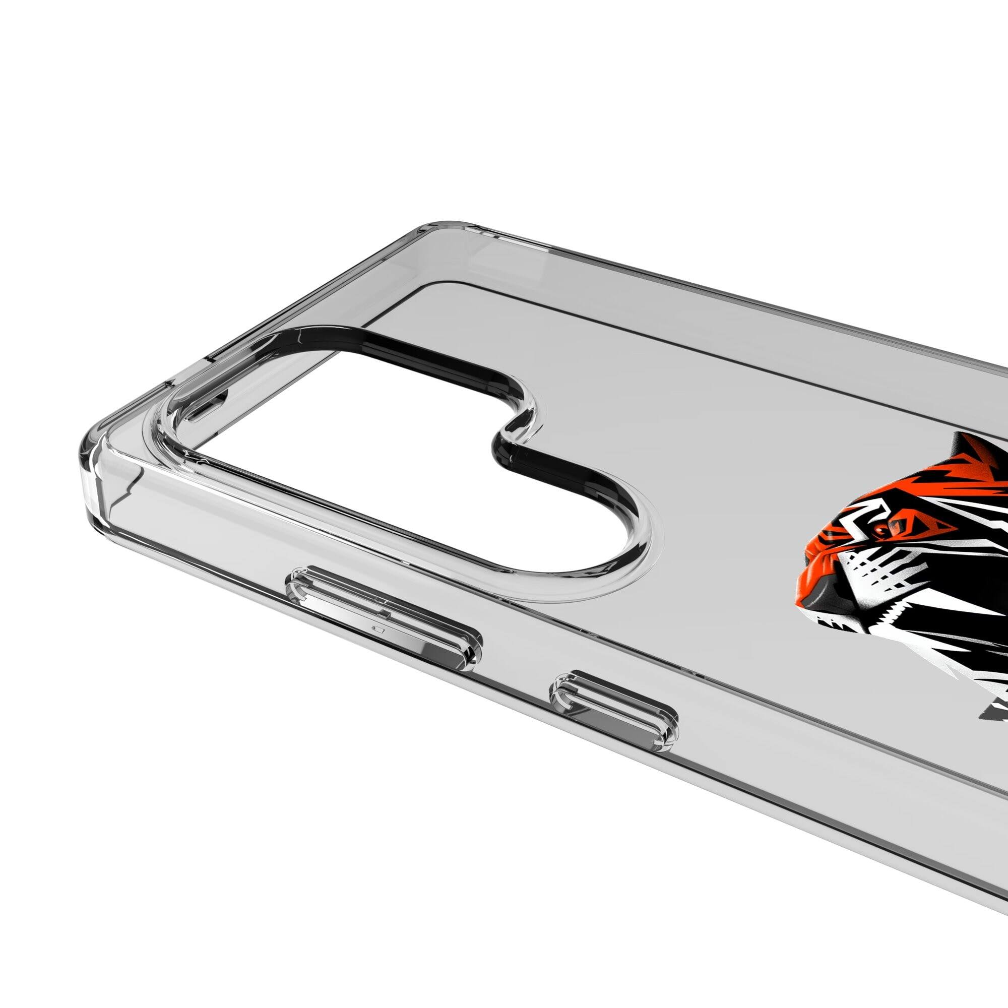 Alt View 2. Keyscaper - Cincinnati Bengals Galaxy Clear Case - S24 - Multicolor.