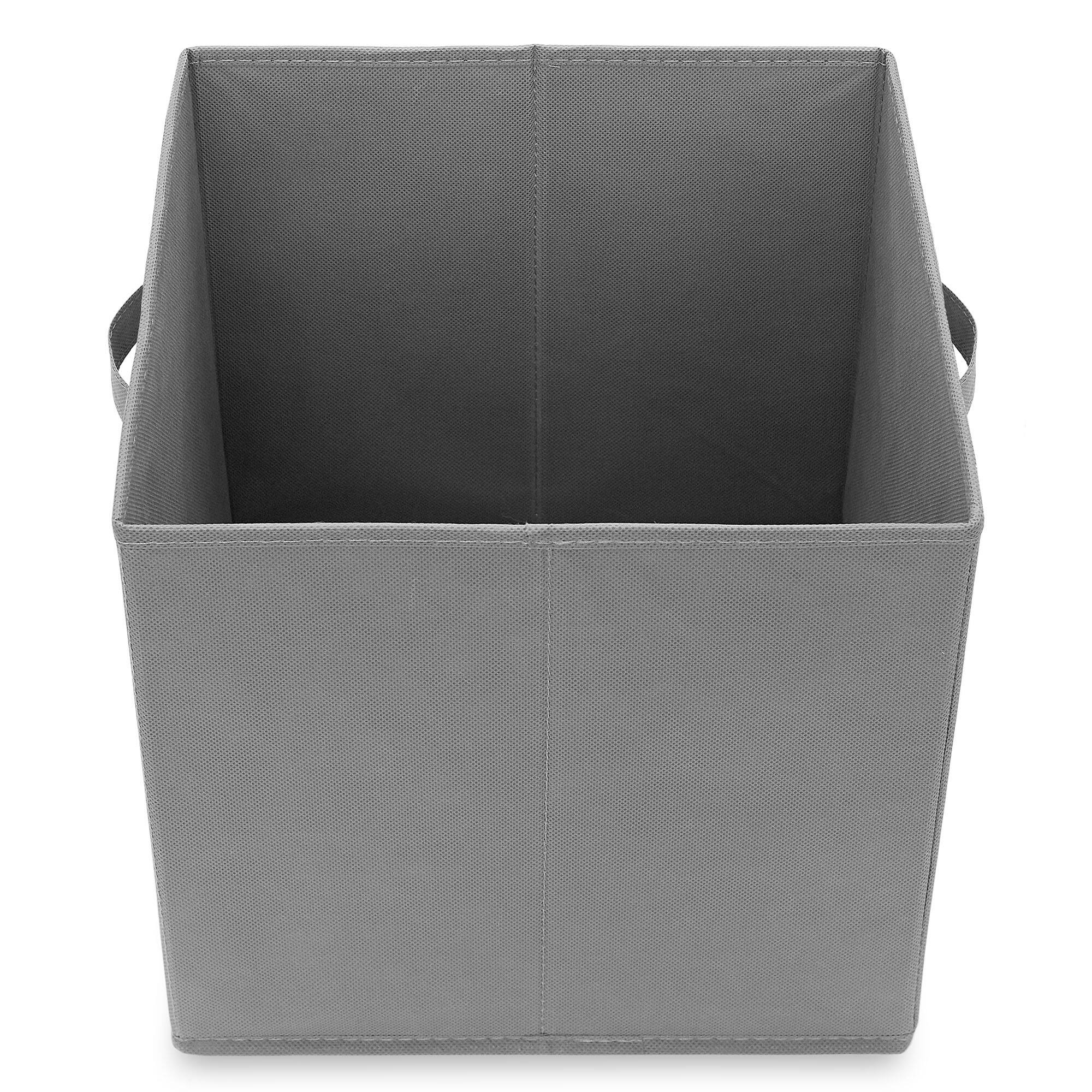 Alt View 3. Casafield - (Set of 6) Collapsible Fabric Cubes - Storage Bins - Gray.