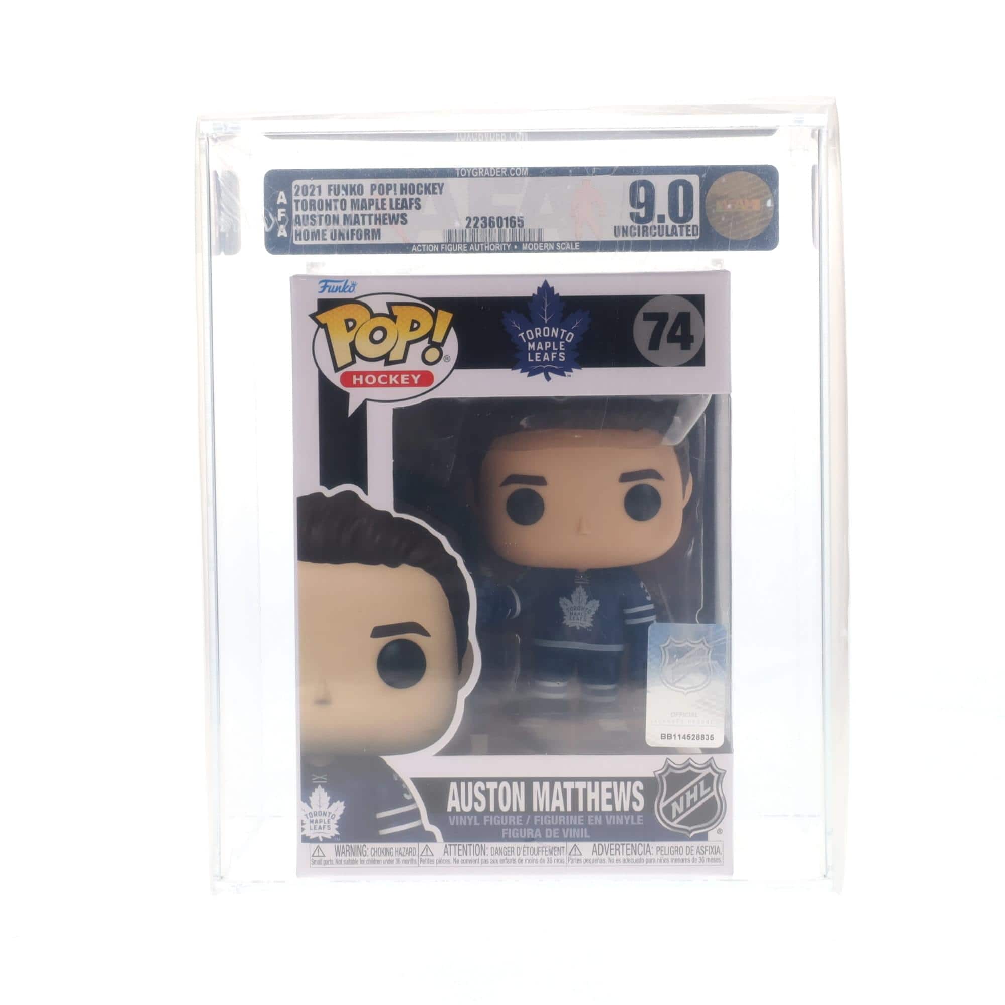 Toronto Maple Leafs NHL Funko POP Vinyl Figure | Auston Matthews (Home Uniform) | Rated AFA 9 - Blue