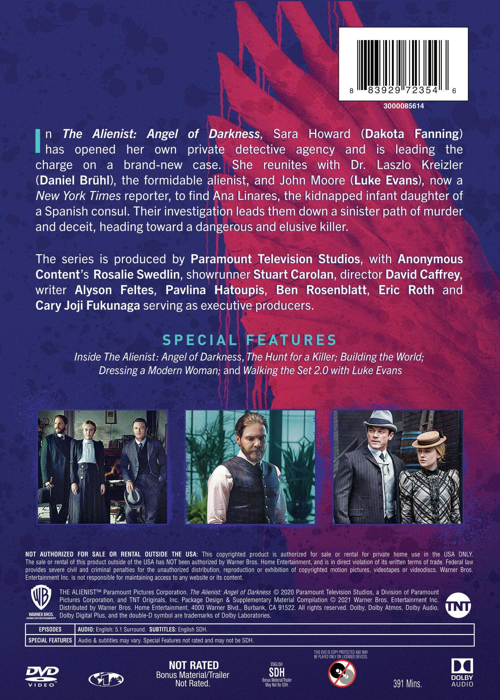 Back. The Alienist: Angel of Darkness   - DVD.