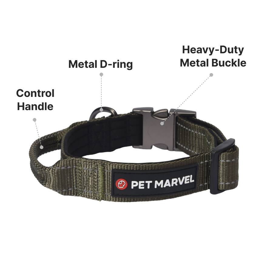 PET MARVEL High Performance Tactical Dog Collar 1.25 in Wide