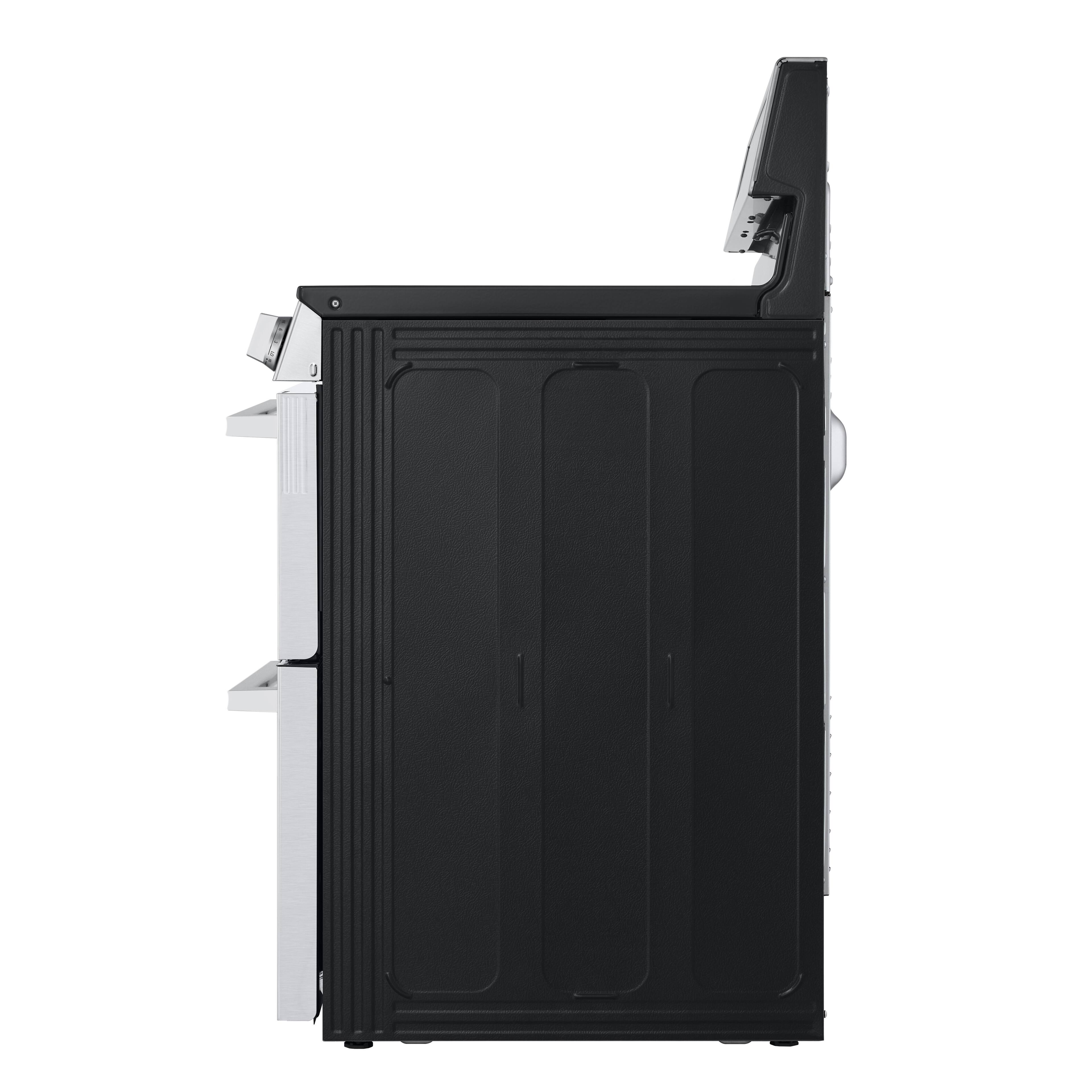 Alt View 20. LG - 30-in 7.3 Cu. Ft. Freestanding Double Oven Elec True Convection Smart Range w/ 5 Elements, Air Fry and UltraHeat 3.2 kW - Stainless Steel.
