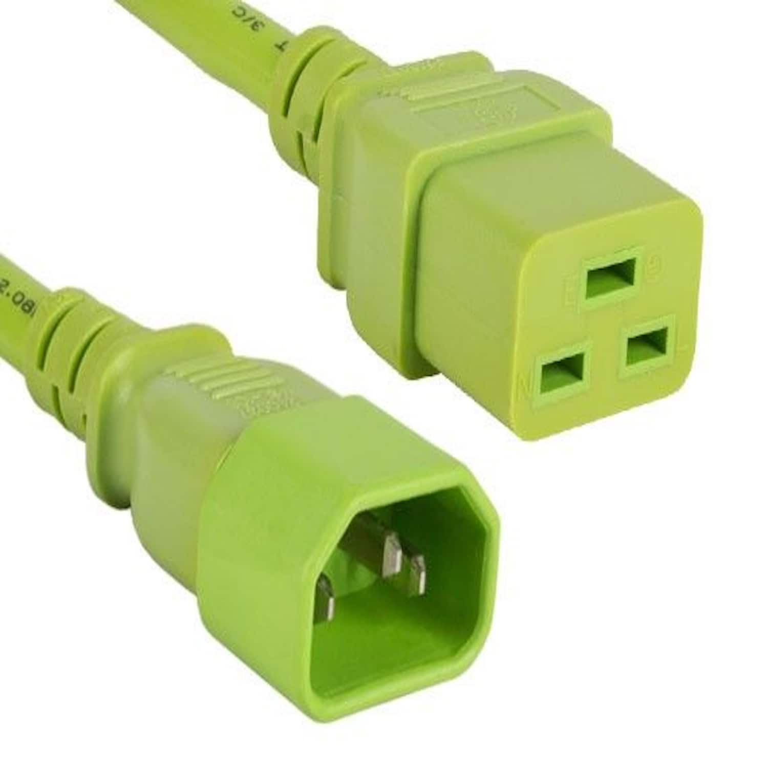 Sanoxy - Cables and Adapters; 8ft 14 AWG 15A 250V Power Cord (IEC320 C14 to IEC320 C19) - Green
