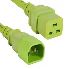 Sanoxy - Cables and Adapters; 3ft 14 AWG 15A 250V Power Cord (IEC320 C14 to IEC320 C19) - Green