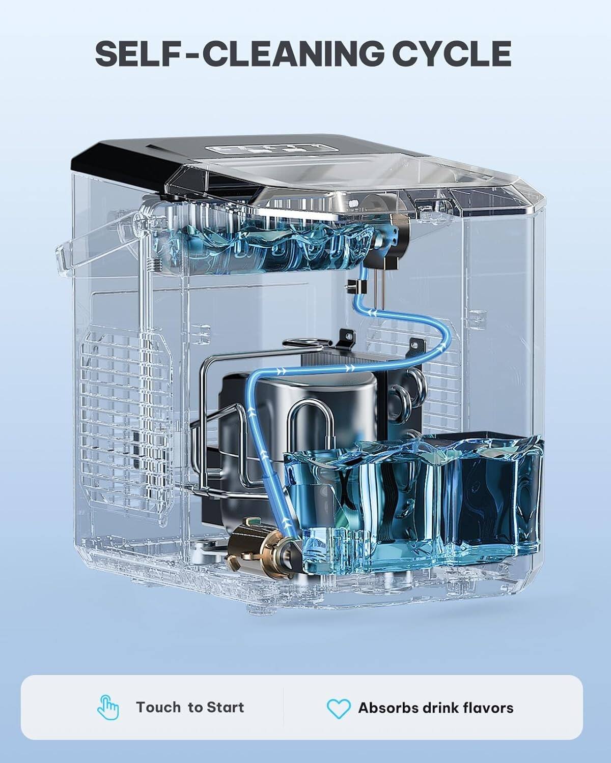 SELF-CLEANING CYCLE

Touch to Start

Absorbs drink flavors