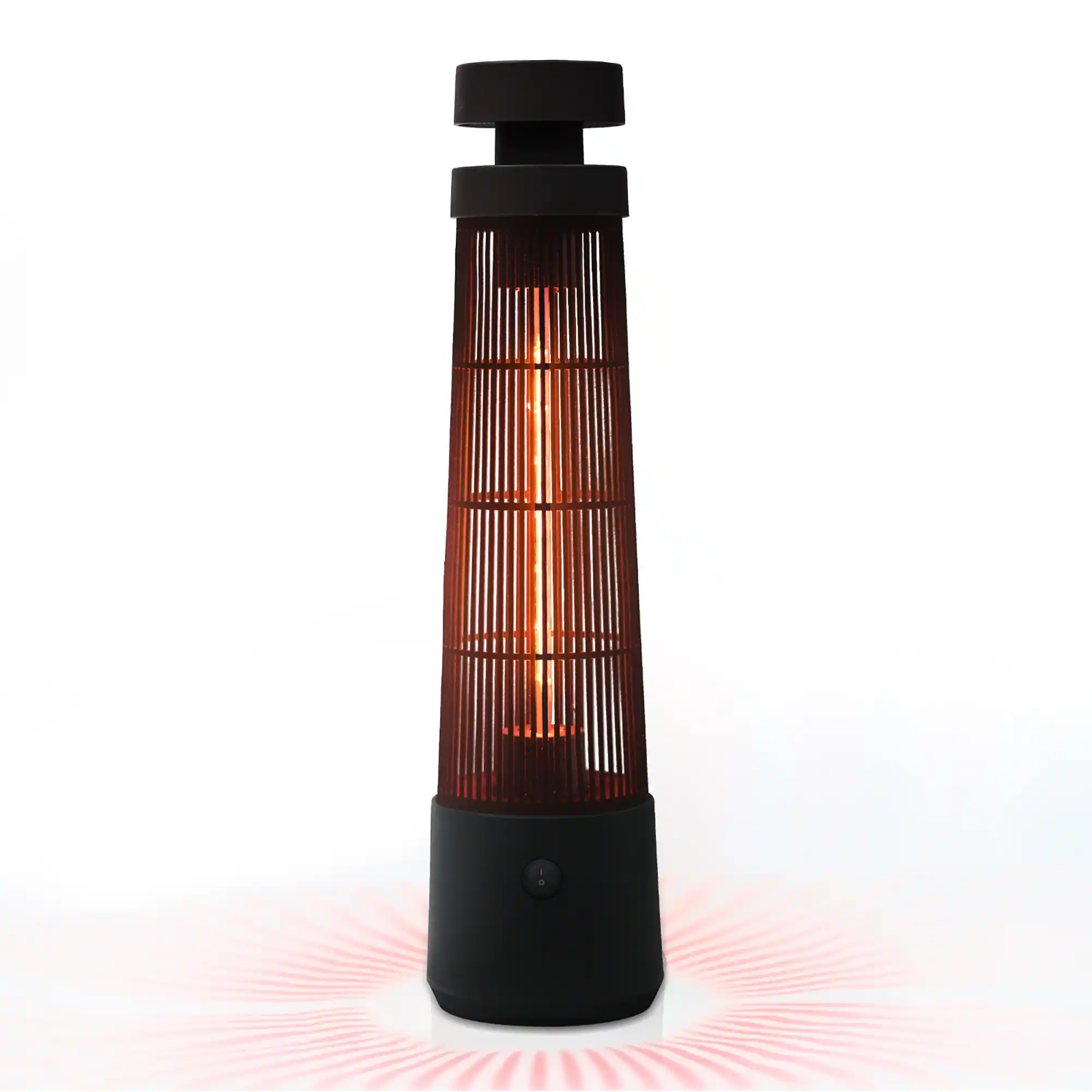 Front. ZACHVO - 1200 Watt Electric Standing Patio Heater - Black.