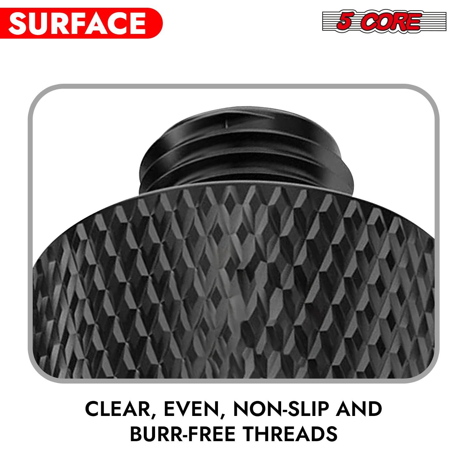 SURFACE
5 CORE
CLEAR, EVEN, NON-SLIP AND BURR-FREE THREADS