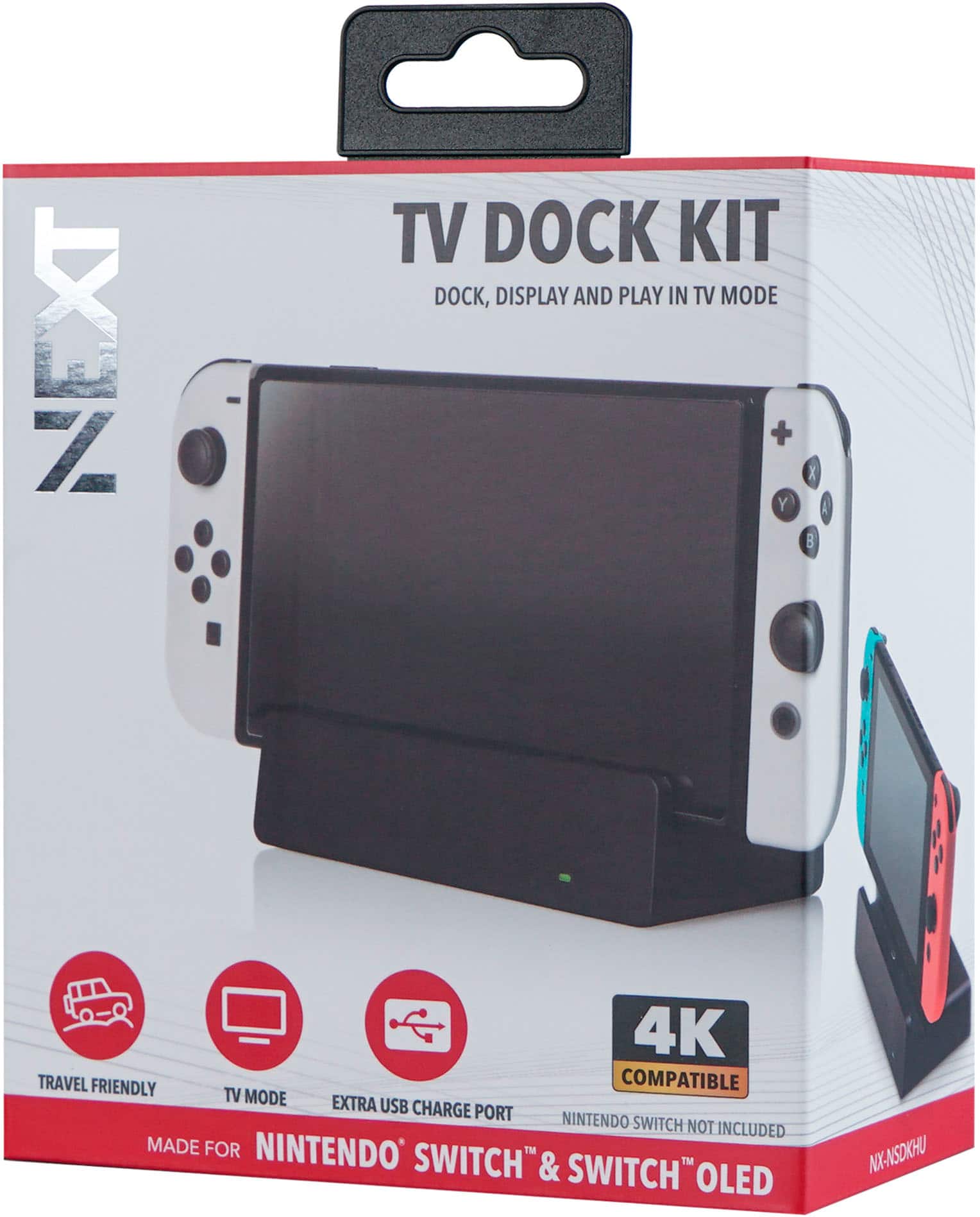 The TV Dock Kit is a travel-friendly and compatible TV mode for the Nintendo Switch. It includes a dock, display, and play in TV mode, making it an ideal choice for gamers who want to enjoy their games on a larger screen. The kit also features an extra USB charge port and is made for the Nintendo Switch and the Switch OLED. However, the Nintendo Switch is not included in the kit.