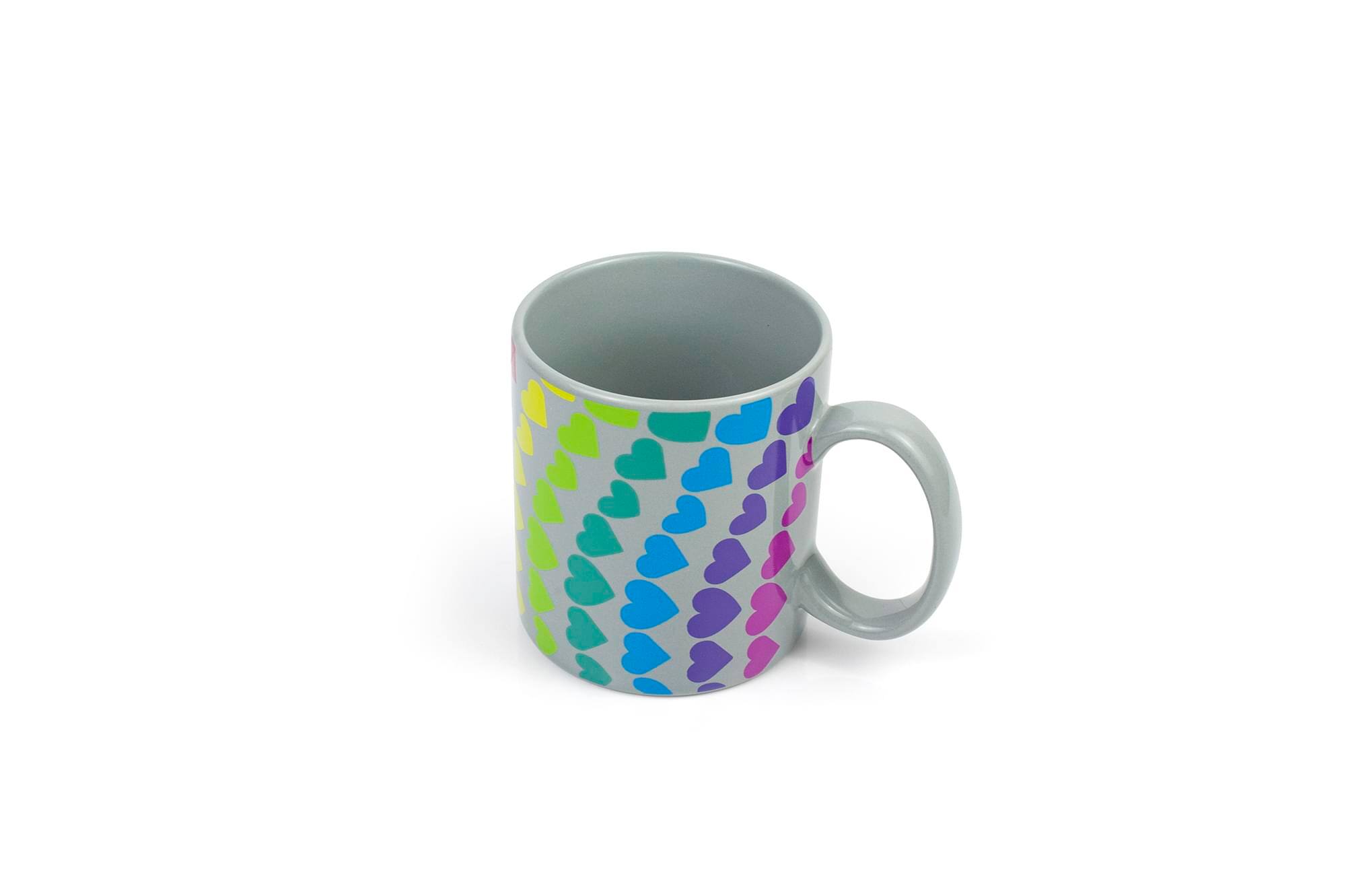 Alt View 10. Toynk - We Are In This Together Rainbow Window Hearts Ceramic Coffee Mug | 16 Ounces - Red.