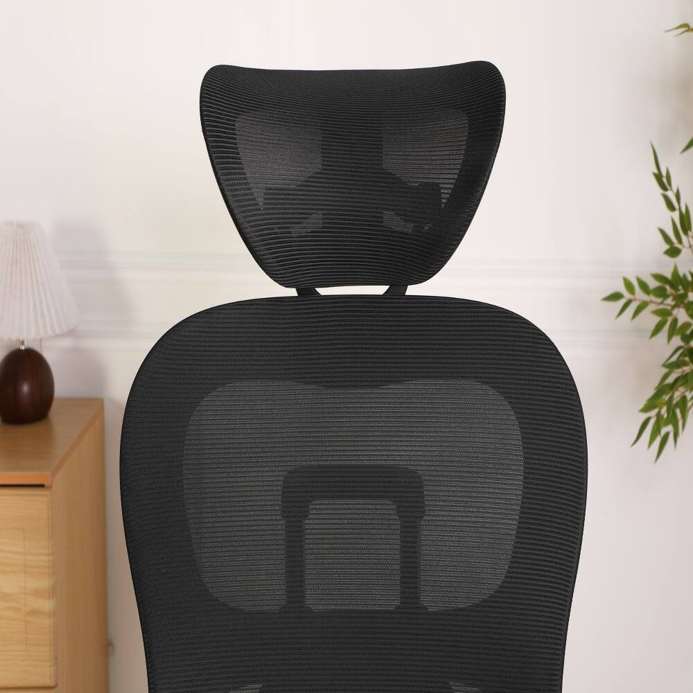 Alt View 1. Loheer - Loheer Big and Tall Office Chair 500lbs Heavy Duty Mesh Ergonomic Gaming Chair Adjustable Lumbar Support Flip-Up Arms - Black.