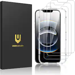 UNBREAKcable - 3-Pack Screen Protector Tempered Glass for iPhone 16e - Clear