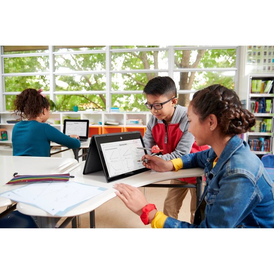 Alt View 1. HP - HP Fortis 11.6" HD 1366 x 768 2 in 1 Touchscreen Chromebook Intel Celeron N5100 8GB RAM 64GB eMMC Intel UHD Graphics - I - Unknown.