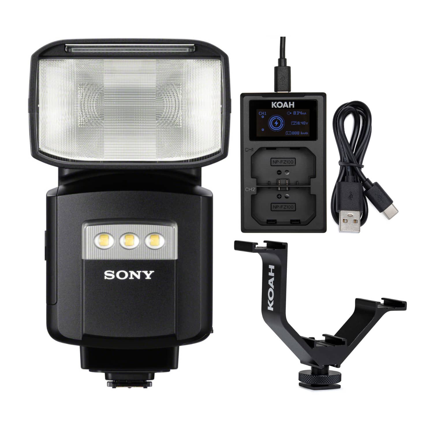 Sony - HVL-F60RM Wireless Radio Control External Flash with Charger Bundle