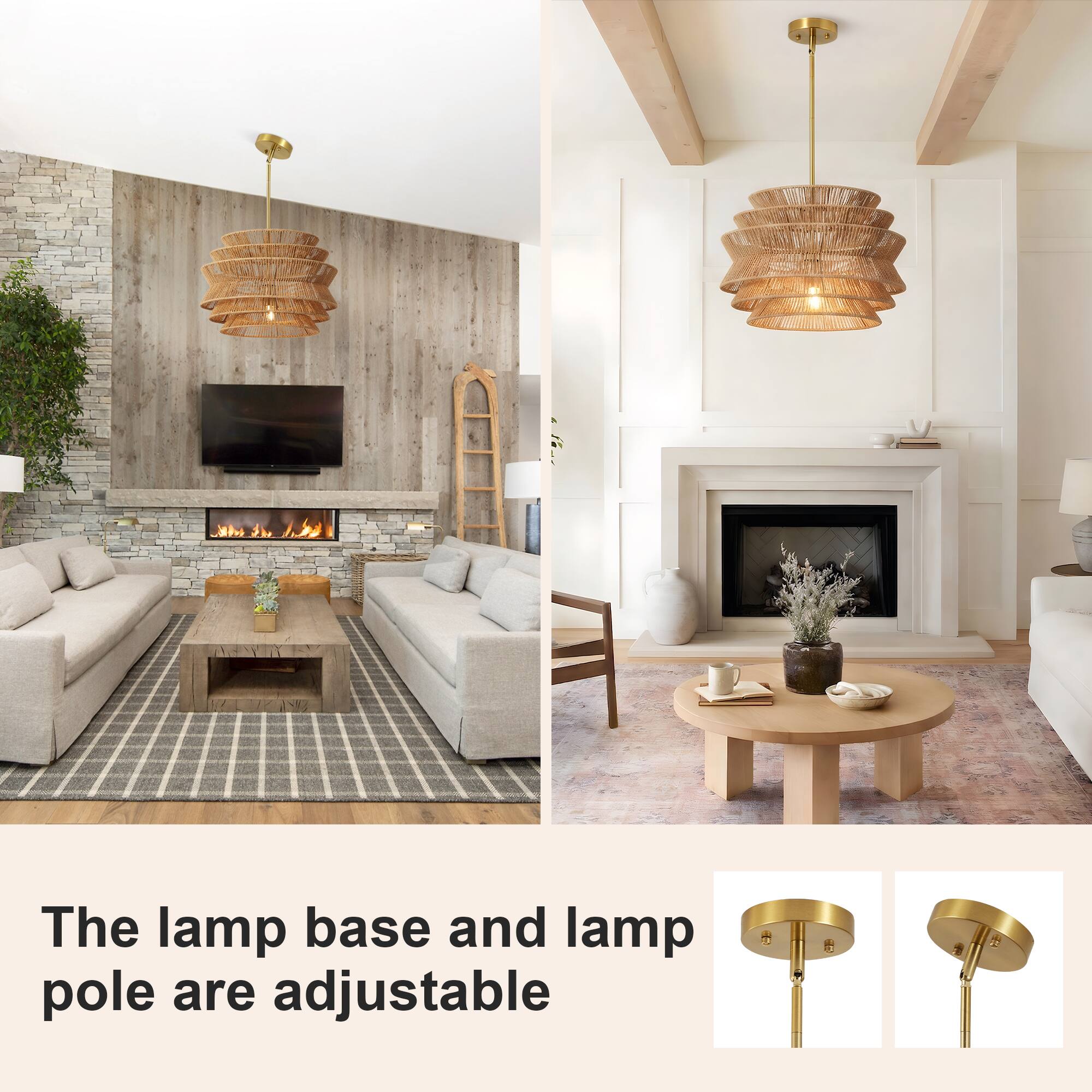 The lamp base and lamp pole are adjustable