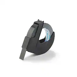 DYMO - Embossing 520109 Label Maker Tape, 3/8" x 12', (520109) - White On Black
