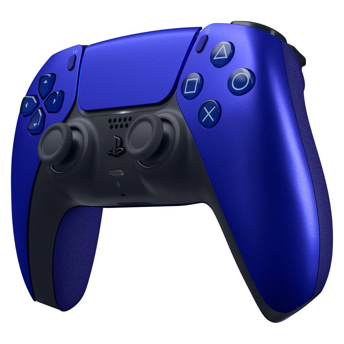 Left. Sony - Sony PlayStation 5 Ghost of Yotei Disc Bundle + Extra Controller - Cobalt Blue - Cobalt Blue.
