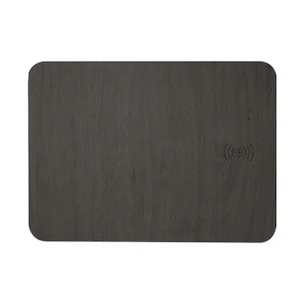 Front. Kitcheniva - 2 in 1 Wireless Charger Mouse Pad Black - Black.