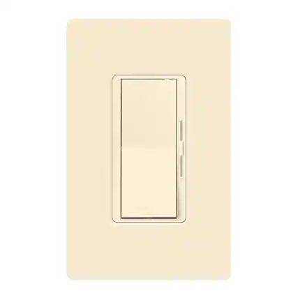 Front. Lutron - Lutron Diva Light Almond 150 W 3 Way Dimmer Switch 1 pk - Light Almond.