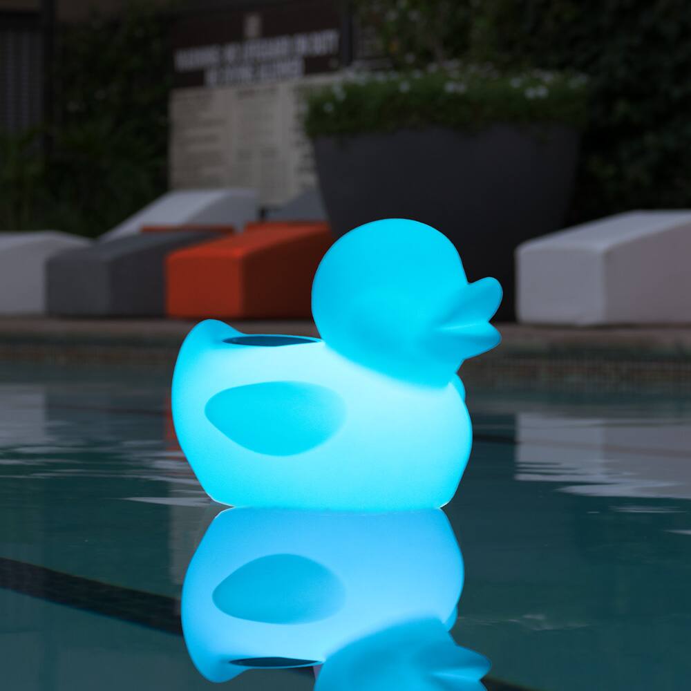 Alt View 1. Acoustic Audio by Goldwood - Acoustic Audio Nightlight Bluetooth Duck Speaker Multi-Color Light Effects Water Speaker - White.