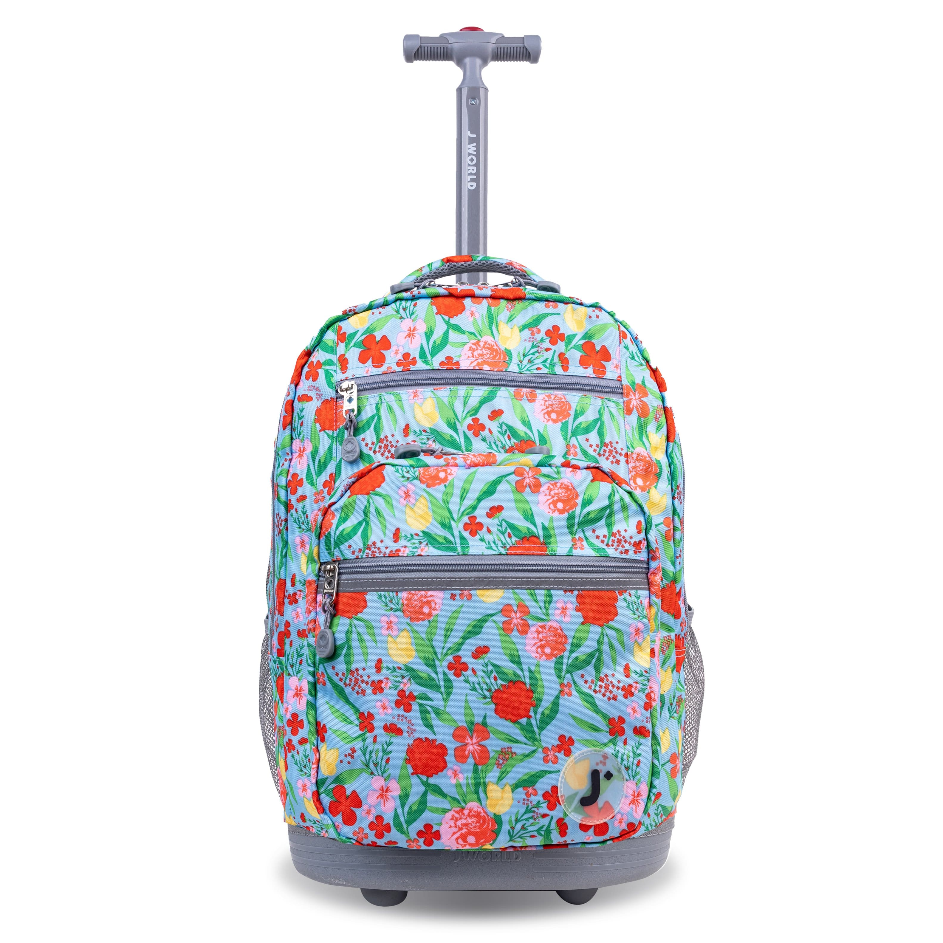 J World - Girls Sundance 20" Rolling Backpack With Laptop Sleeve For School And Travel - FLORA