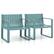 Front. Costway - Patio Chairs Set of 2 Weather-resistant Plastic Outdoor Armchairs - Blue.