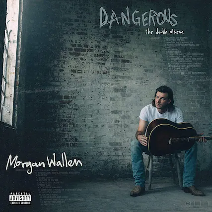 **DANGEROUS**
the double album
**Morgan Wallen**
**ALBUM 1**
1. Sand In My Boots
2. Somebody's Problem
3. More Surprised Than Me
4. Warning
5. Neon Eyes
6. Outlaw (feat. Ben Burgess)
7. I Wanna Be
8. Wonderin' Bout The Wind
9. Your Bartender
10. Only Thing That's Gone
11. Tapout
12. Lower Me
13. Summer
14. More Than My Hometown
**ALBUM 2**
1. Still Goin' Down
2. Rednecks, Red Letters, Red Dirt
3. Beer Don't
4. Blame It On Me
5. Something Country
6. Country As Hell
7. Watcha Think Of Country Now
8. Need A Boat
9. Silverado For Sale
10. Heartless (Wallen Album Mix)
11. Outta Time
**Parental Advisory**
Explicit Content
**RIC LOUD**
**Universal Music Group**