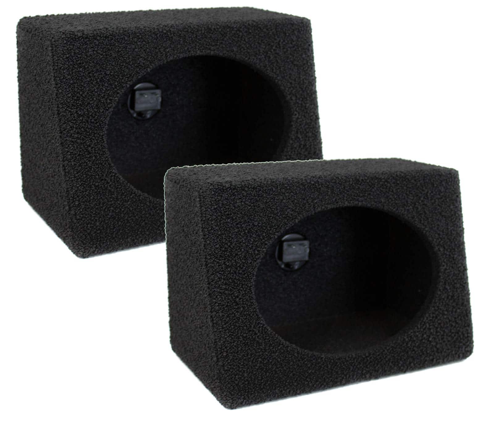 QPower - Q Power Q-Bomb QTW6X9 6x9" Car Wedge Speaker Boxes with Bedliner Spray, Pair - Black