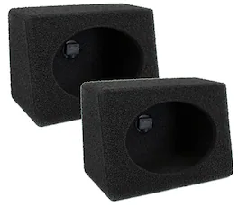 QPower - Q Power Q-Bomb QTW6X9 6x9" Car Wedge Speaker Boxes with Bedliner Spray, Pair - Black