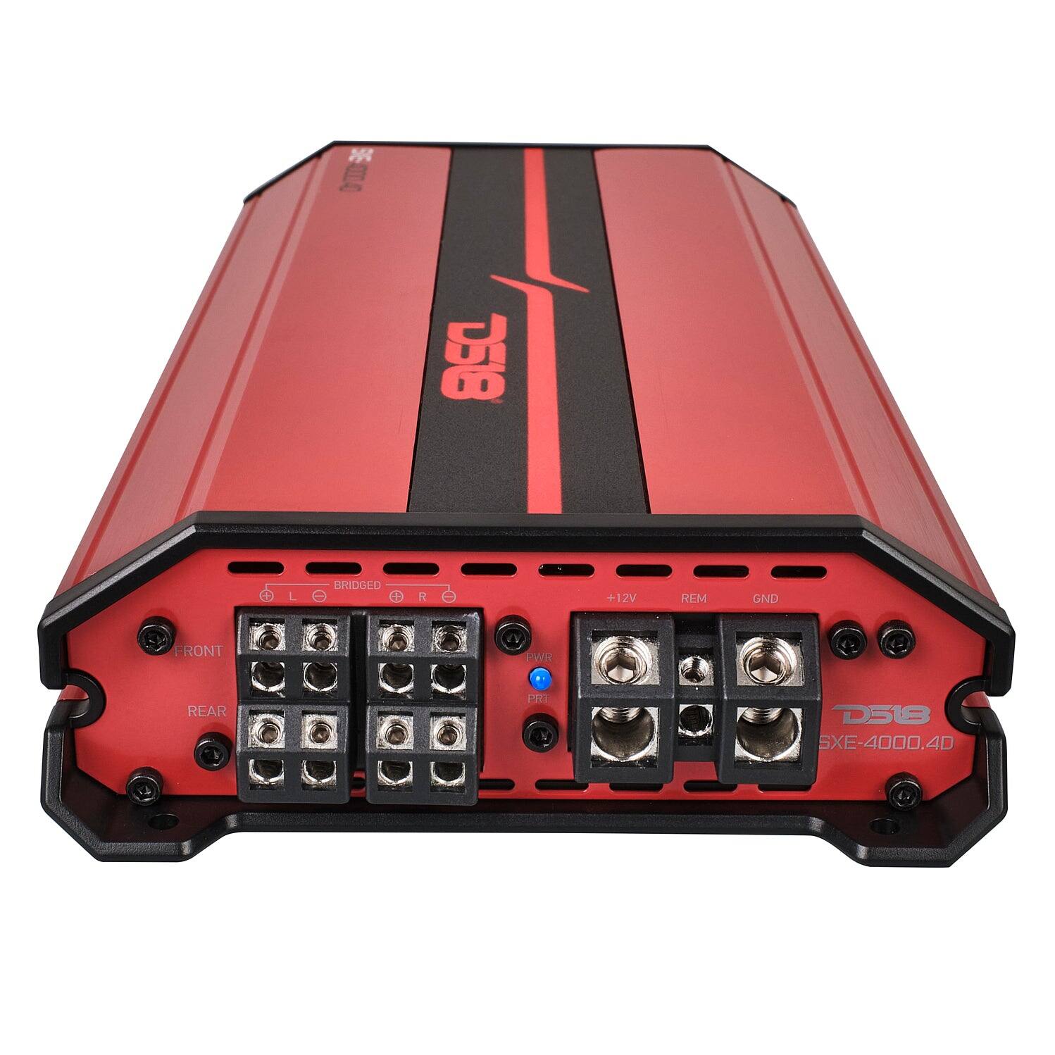 516-000.40  
D518  
L  
BRIDGED  
R  
+12V  
REM  
GND  
FRONT  
PWR  
REAR  
PRT  
D518 SXE-4000.4D