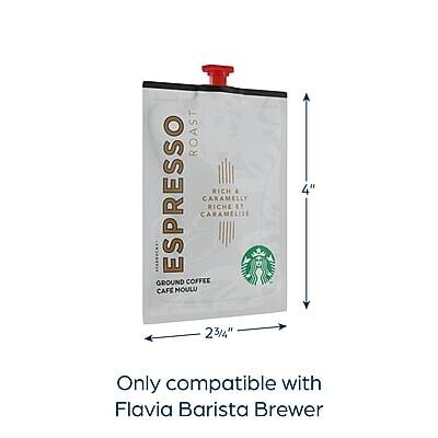 ROAST ESPRESSO  
RICH & CARAMELLY  
RICHE ET CARAMELISE  

GROUND COFFEE  
CAFÉ MOULU  

2 3/4" x 4"  

Only compatible with Flavia Barista Brewer