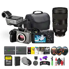Sony - FX2 Cinema Camera Kit w/ XLR Handle – Dual XLR Audio, Full-Frame 4K + More