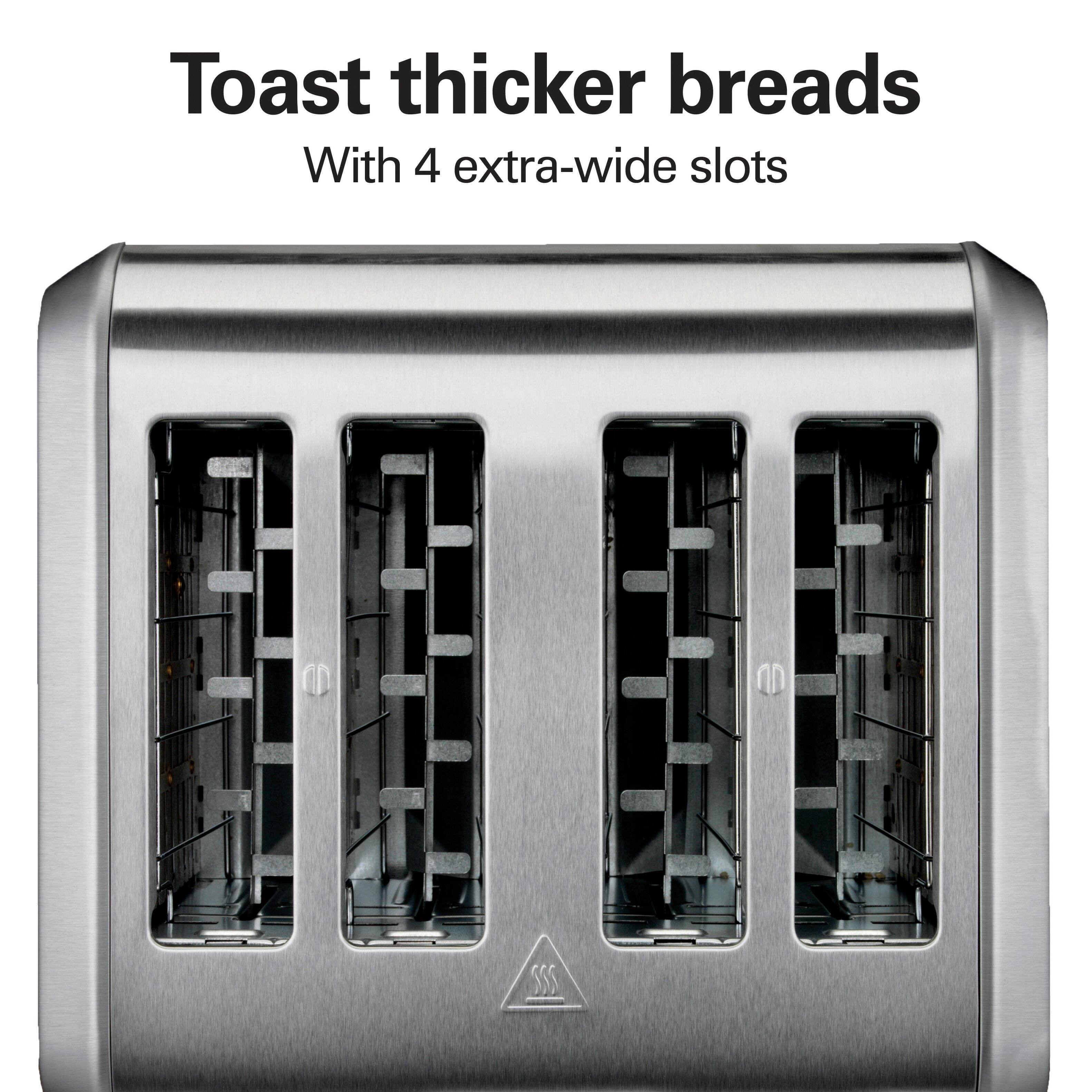 Toast thicker breads  
With 4 extra-wide slots