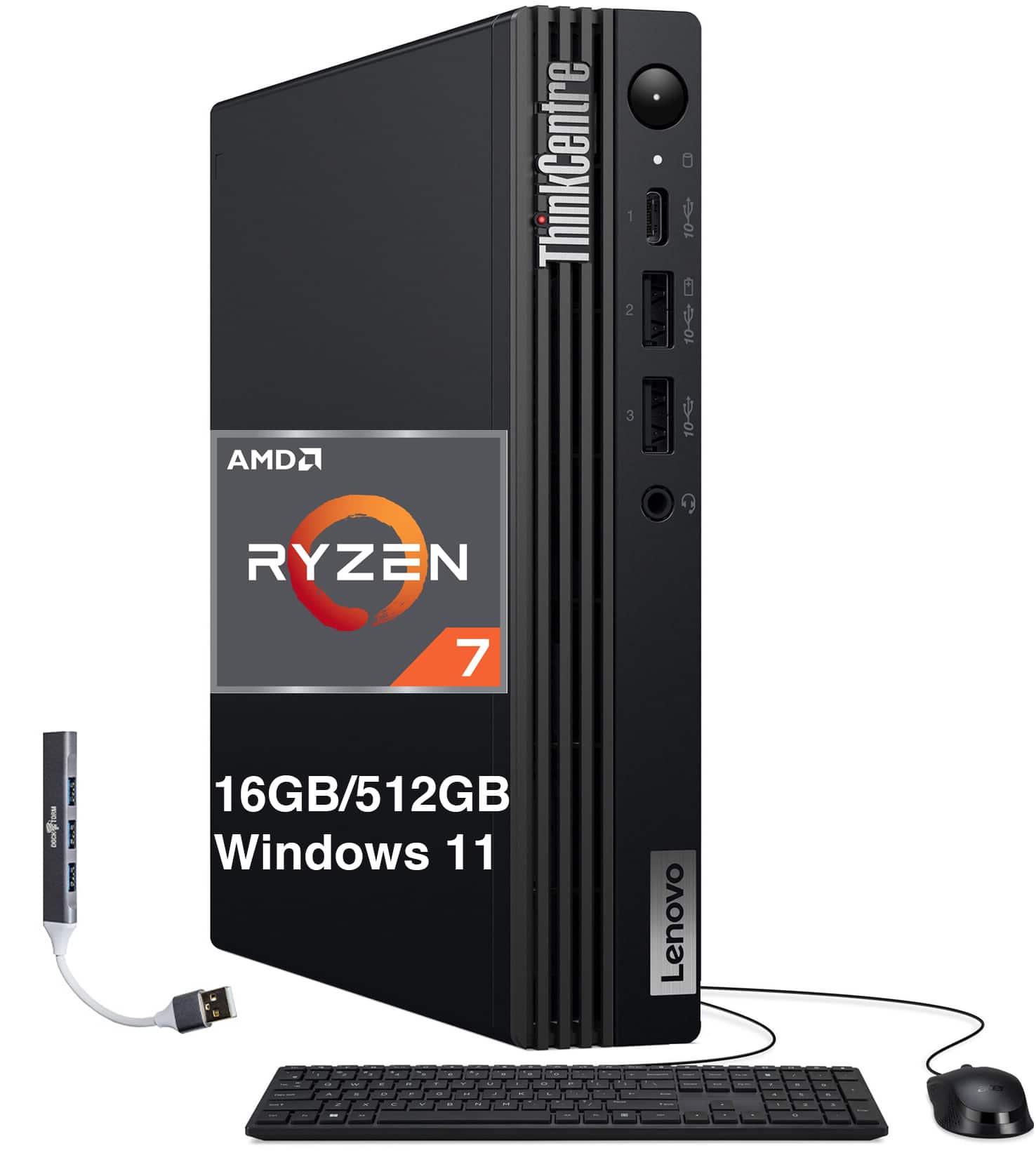 Lenovo Upgraded ThinkCentre M75q Mini Desktop (Ryzen 7 PRO 8700GE