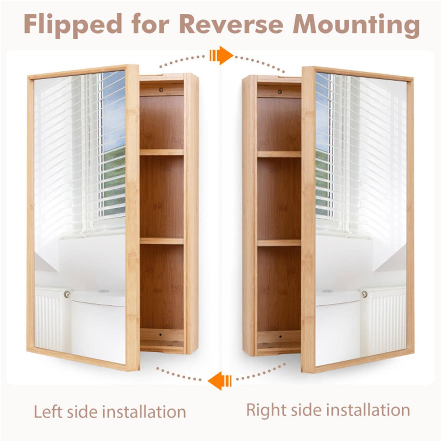 Flipped for Reverse Mounting

Left side installation

Right side installation