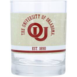 Indigo Falls - Oklahoma Sooners 14oz. Vintage Retro Rocks Glass - Multicolor