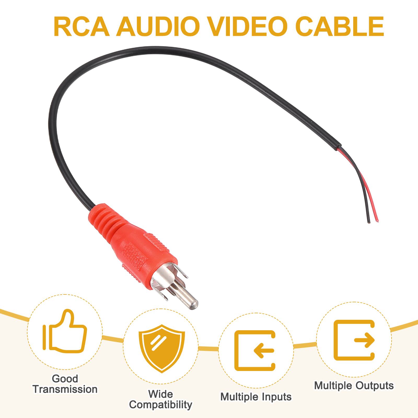 RCA AUDIO VIDEO CABLE

- Good Transmission
- Wide Compatibility
- Multiple Inputs
- Multiple Outputs