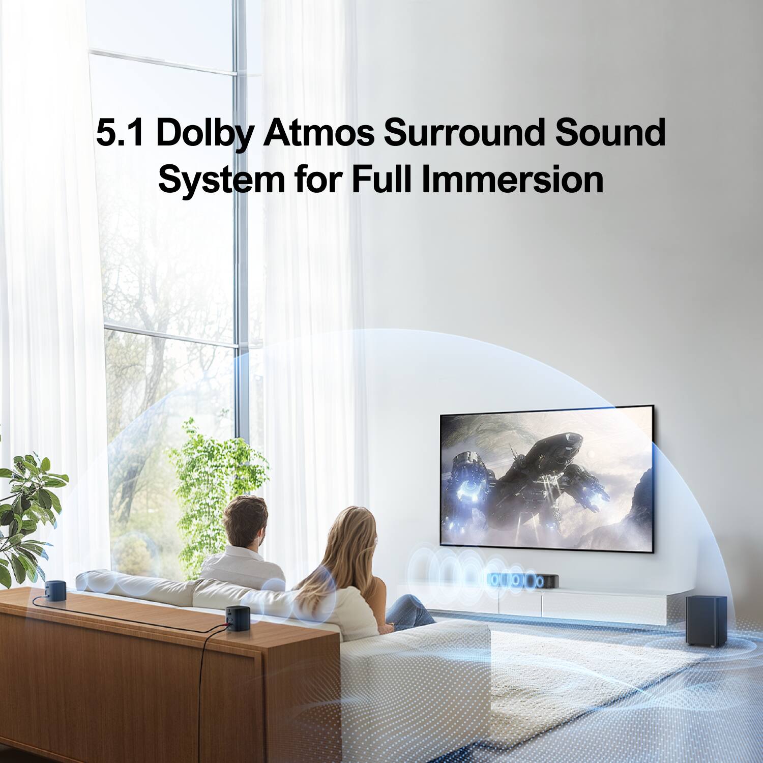 5.1 Dolby Atmos Surround Sound System for Full Immersion