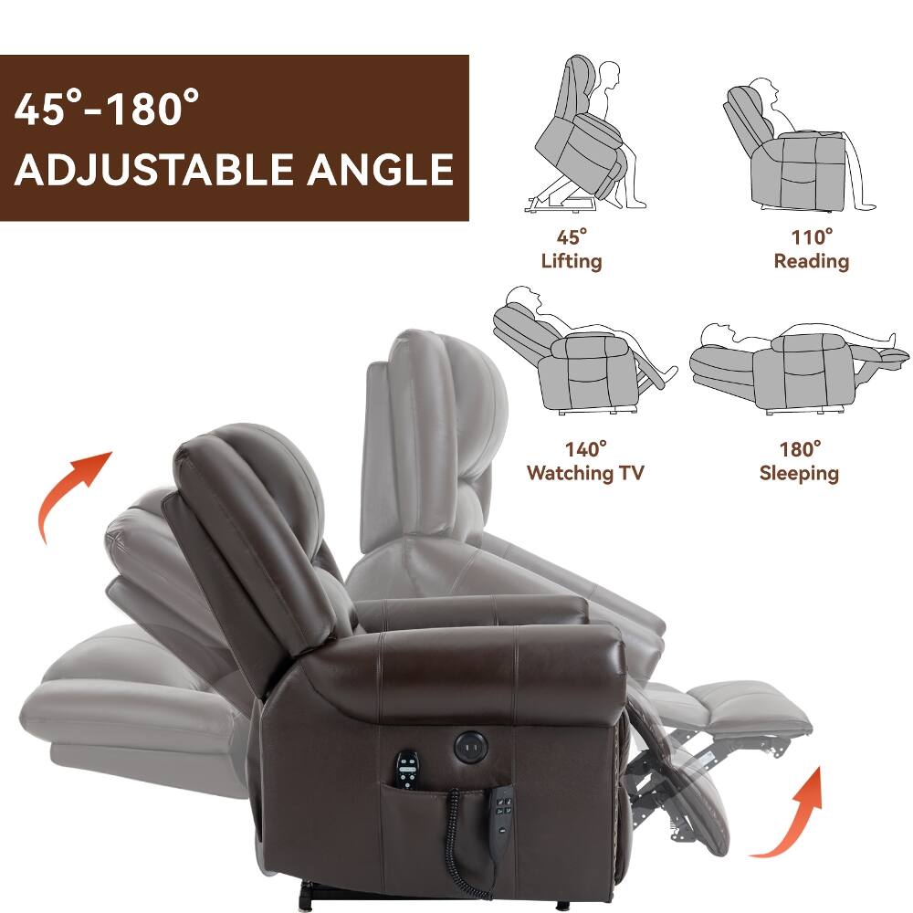 45°-180° ADJUSTABLE ANGLE

45° Lifting
110° Reading
140° Watching TV
180° Sleeping