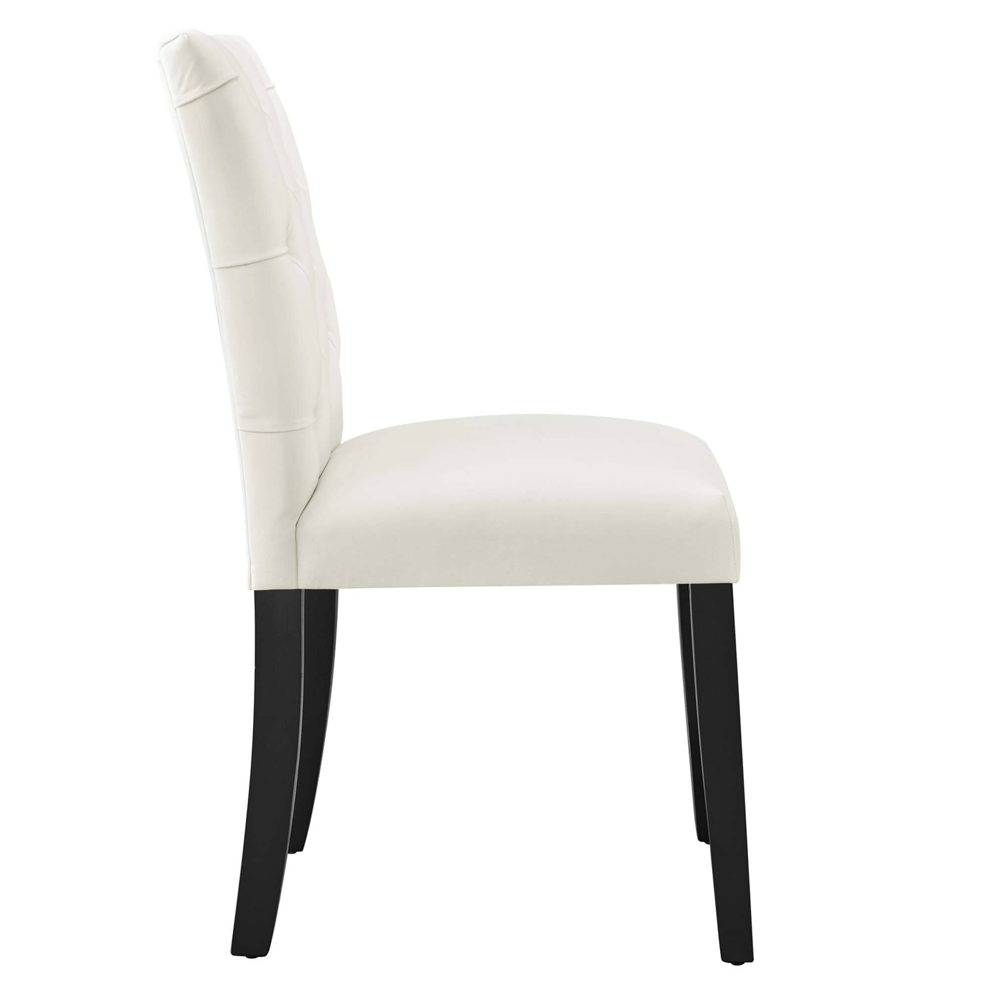 Alt View 2. Modway - Duchess Performance Velvet Dining Chairs Set of 2 by Modway - White.